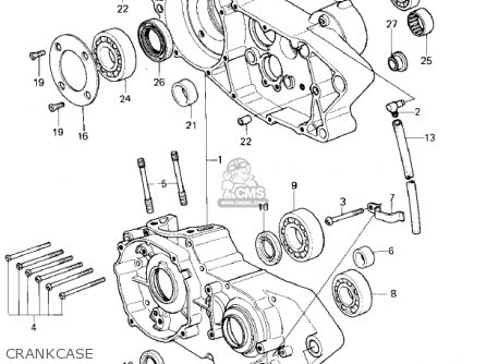 CRANKCASE - KX420-A1 KX420 1980 UNITED KINGDOM USA CANADA EXPORT