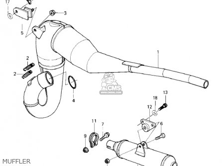 MUFFLER - KX420-A1 KX420 1980 UNITED KINGDOM USA CANADA EXPORT
