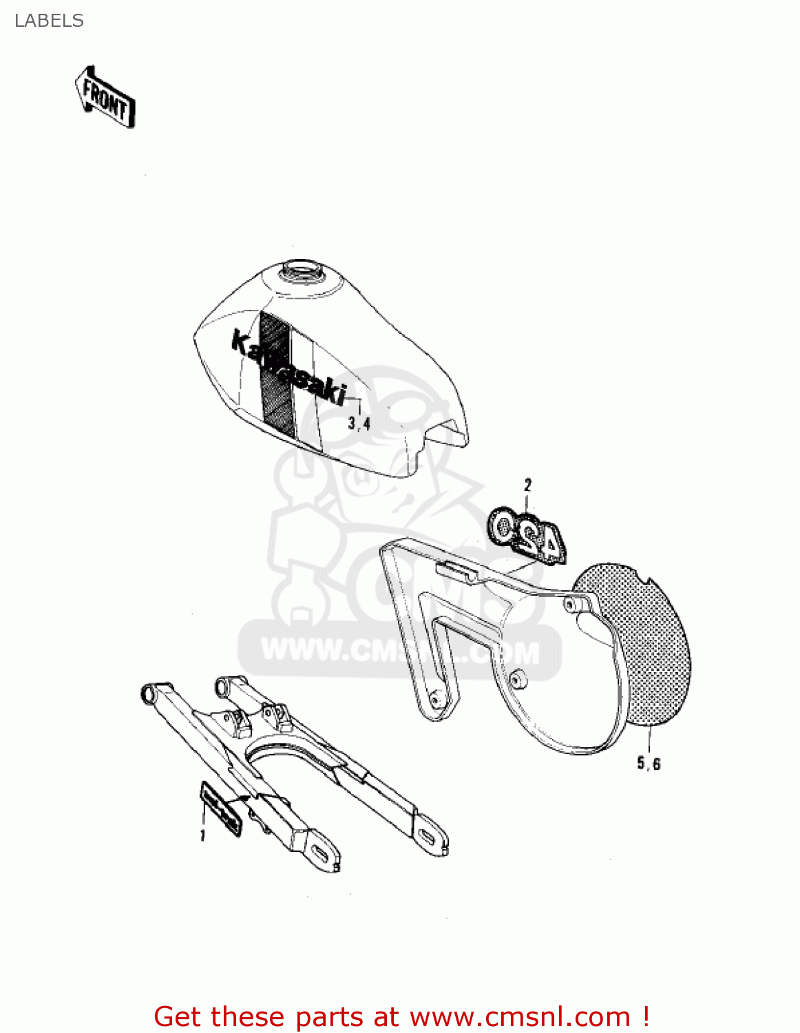 LABELS KX420-A2 KX420 1981 UNITED KINGDOM USA CANADA EXPORT
