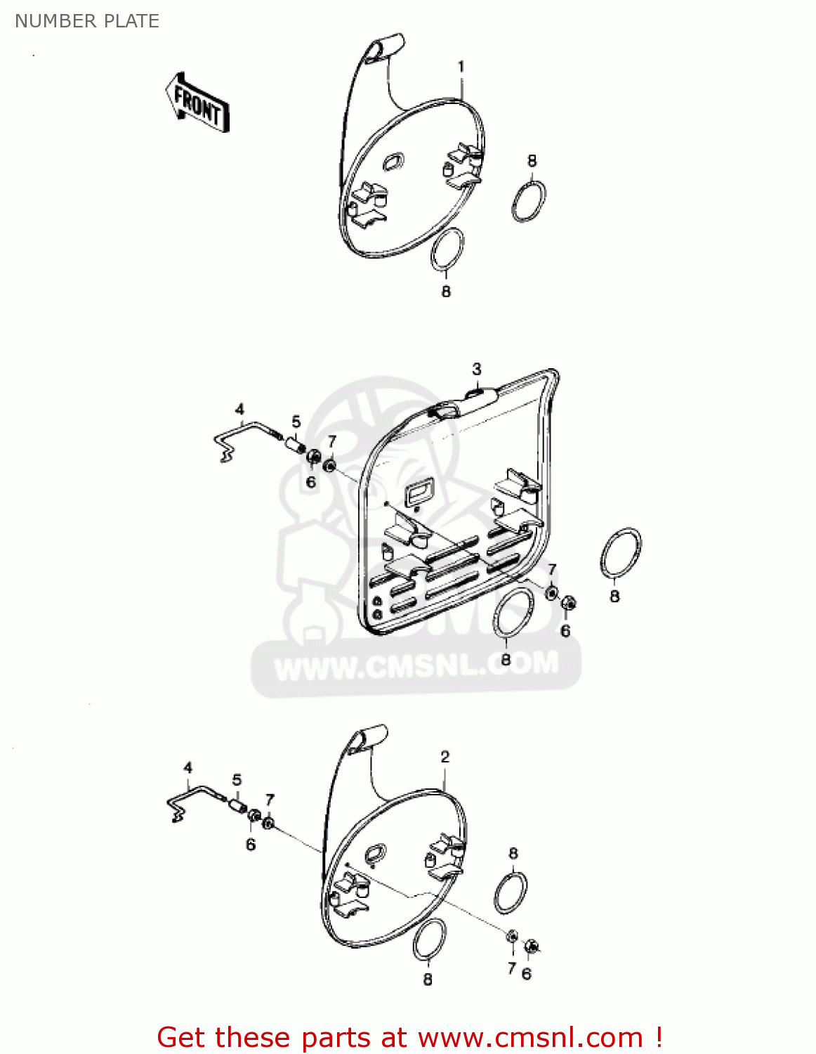 NUMBER PLATE KX420-A2 KX420 1981 UNITED KINGDOM USA CANADA EXPORT