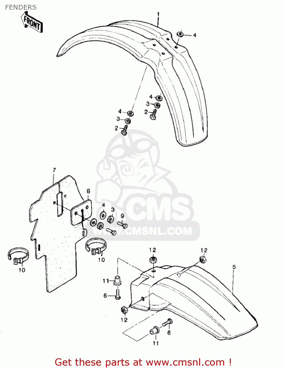 FENDERS KX420-A2 KX420 1981 UNITED KINGDOM USA CANADA EXPORT