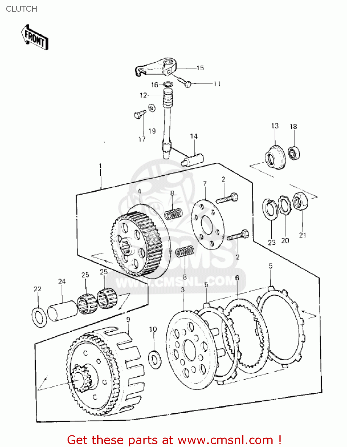 CLUTCH KX420-A2 KX420 1981 UNITED KINGDOM USA CANADA EXPORT