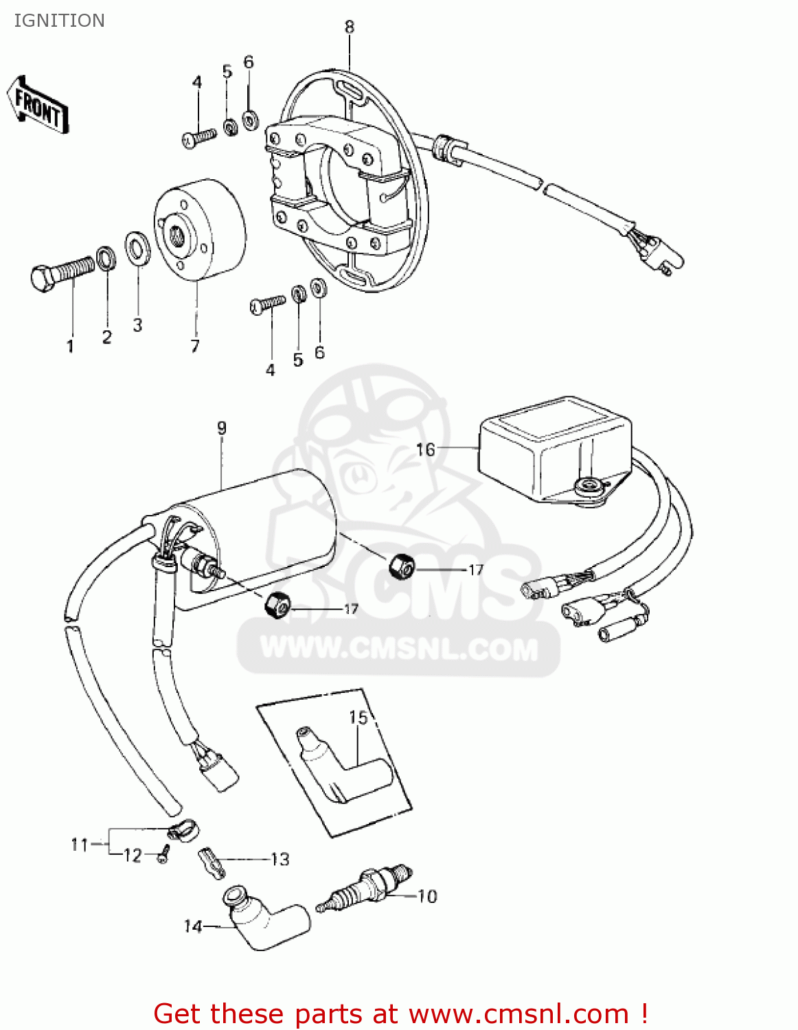 IGNITION KX420-A2 KX420 1981 UNITED KINGDOM USA CANADA EXPORT