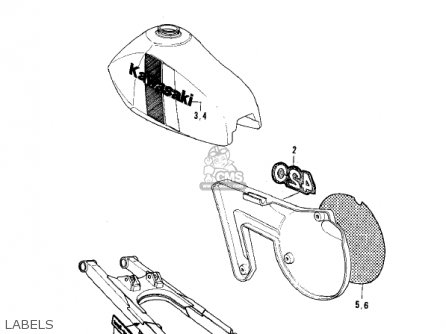 LABELS - KX420-A2 KX420 1981 UNITED KINGDOM USA CANADA EXPORT
