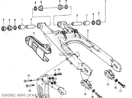 SWING ARM (KX420-A1) - KX420-A2 KX420 1981 UNITED KINGDOM USA CANADA EXPORT