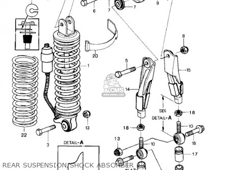REAR SUSPENSION/SHOCK ABSORBER ( - KX420-A2 KX420 1981 UNITED KINGDOM USA CANADA EXPORT