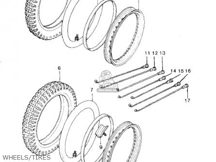 WHEELS/TIRES - KX420-A2 KX420 1981 UNITED KINGDOM USA CANADA EXPORT