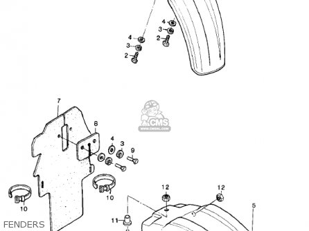 FENDERS - KX420-A2 KX420 1981 UNITED KINGDOM USA CANADA EXPORT