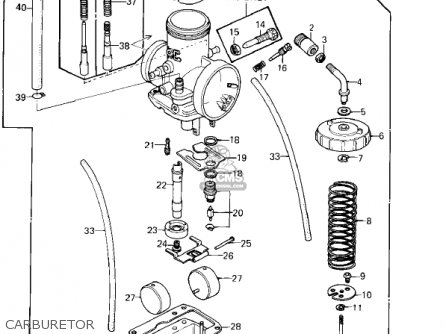 CARBURETOR - KX420-A2 KX420 1981 UNITED KINGDOM USA CANADA EXPORT