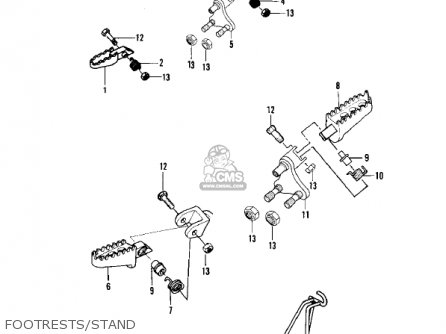 FOOTRESTS/STAND - KX420-A2 KX420 1981 UNITED KINGDOM USA CANADA EXPORT