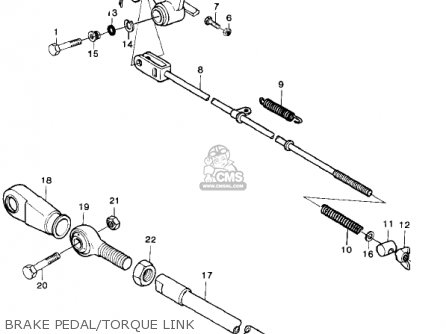 BRAKE PEDAL/TORQUE LINK - KX420-A2 KX420 1981 UNITED KINGDOM USA CANADA EXPORT