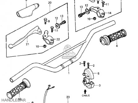 HANDLEBAR - KX420-A2 KX420 1981 UNITED KINGDOM USA CANADA EXPORT