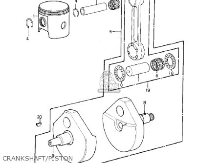 CRANKSHAFT/PISTON - KX420-A2 KX420 1981 UNITED KINGDOM USA CANADA EXPORT