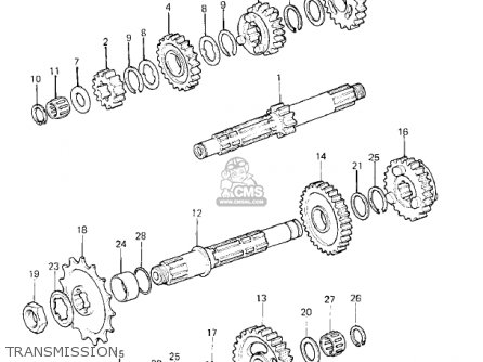 TRANSMISSION - KX420-A2 KX420 1981 UNITED KINGDOM USA CANADA EXPORT