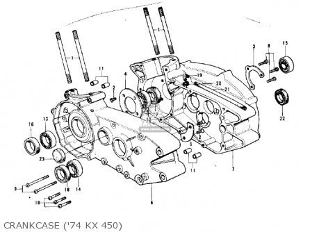 CRANKCASE ('74 KX 450) - KX450 1974