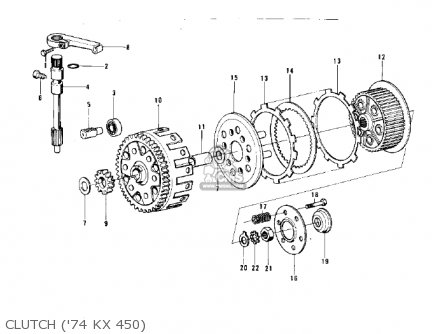 CLUTCH ('74 KX 450) - KX450 1974