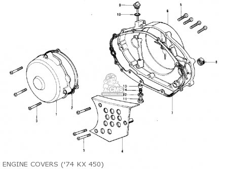 ENGINE COVERS ('74 KX 450) - KX450 1974