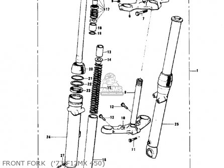 FRONT FORK  ('73 F12MX 450) - KX450 1974