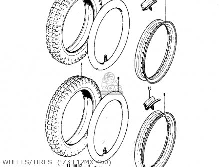 WHEELS/TIRES  ('73 F12MX 450) - KX450 1974