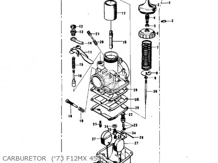 CARBURETOR  ('73 F12MX 450) - KX450 1974