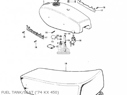 FUEL TANK/SEAT ('74 KX 450) - KX450 1974