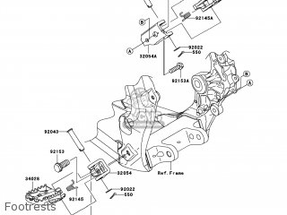 Kawasaki KX450-E9FA KX450F 2009 USA parts lists and schematics