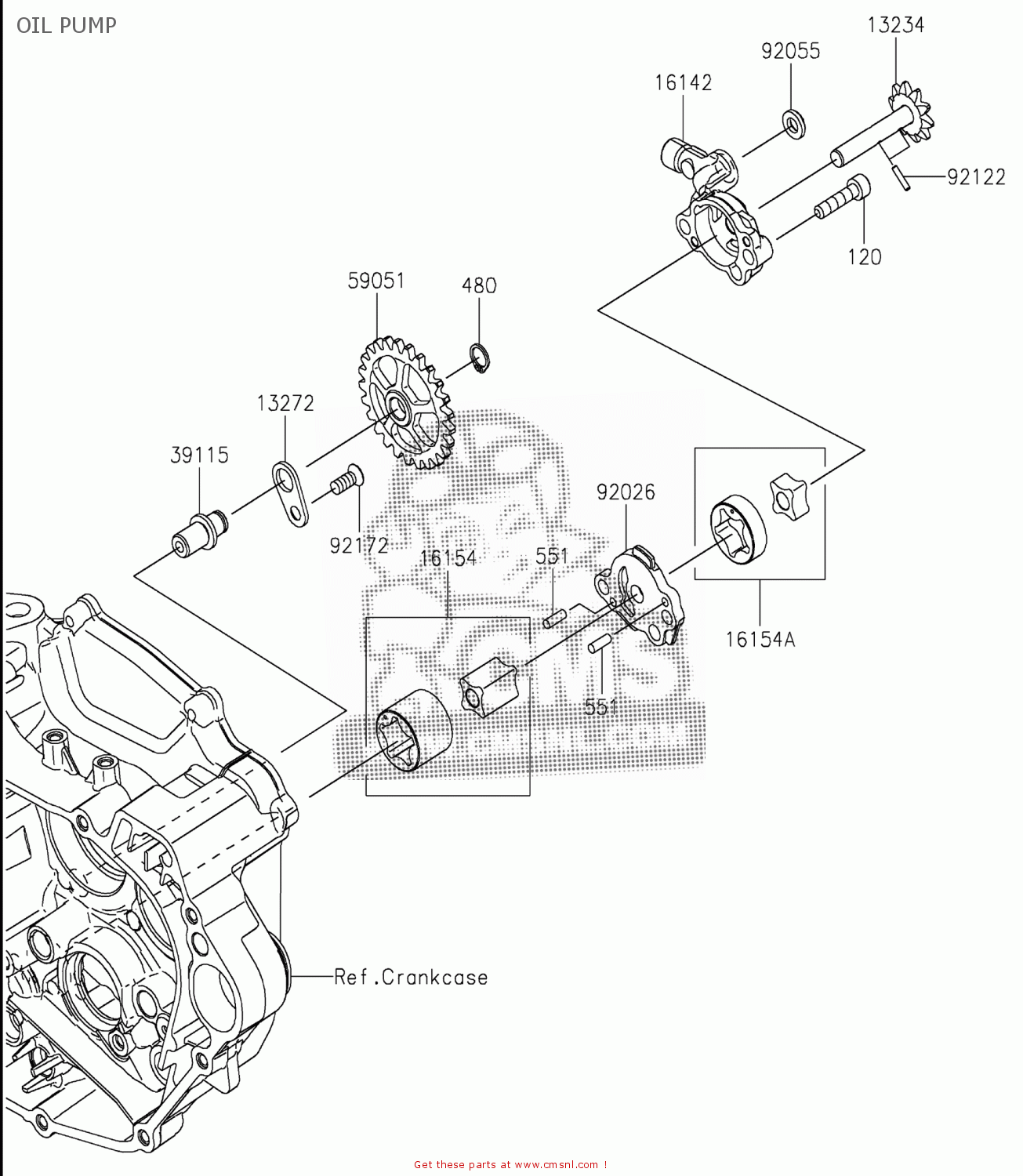 Kawasaki KX450KNFNN 2022 OIL PUMP buy original OIL PUMP spares online