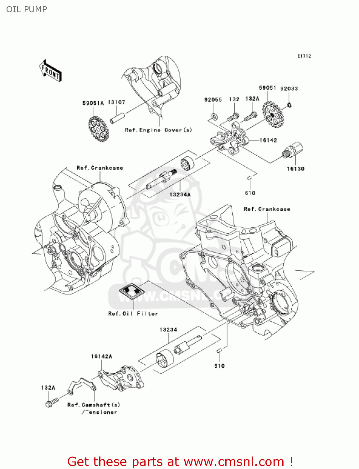 OIL PUMP KX450D6F KX450F 2006 USA CANADA