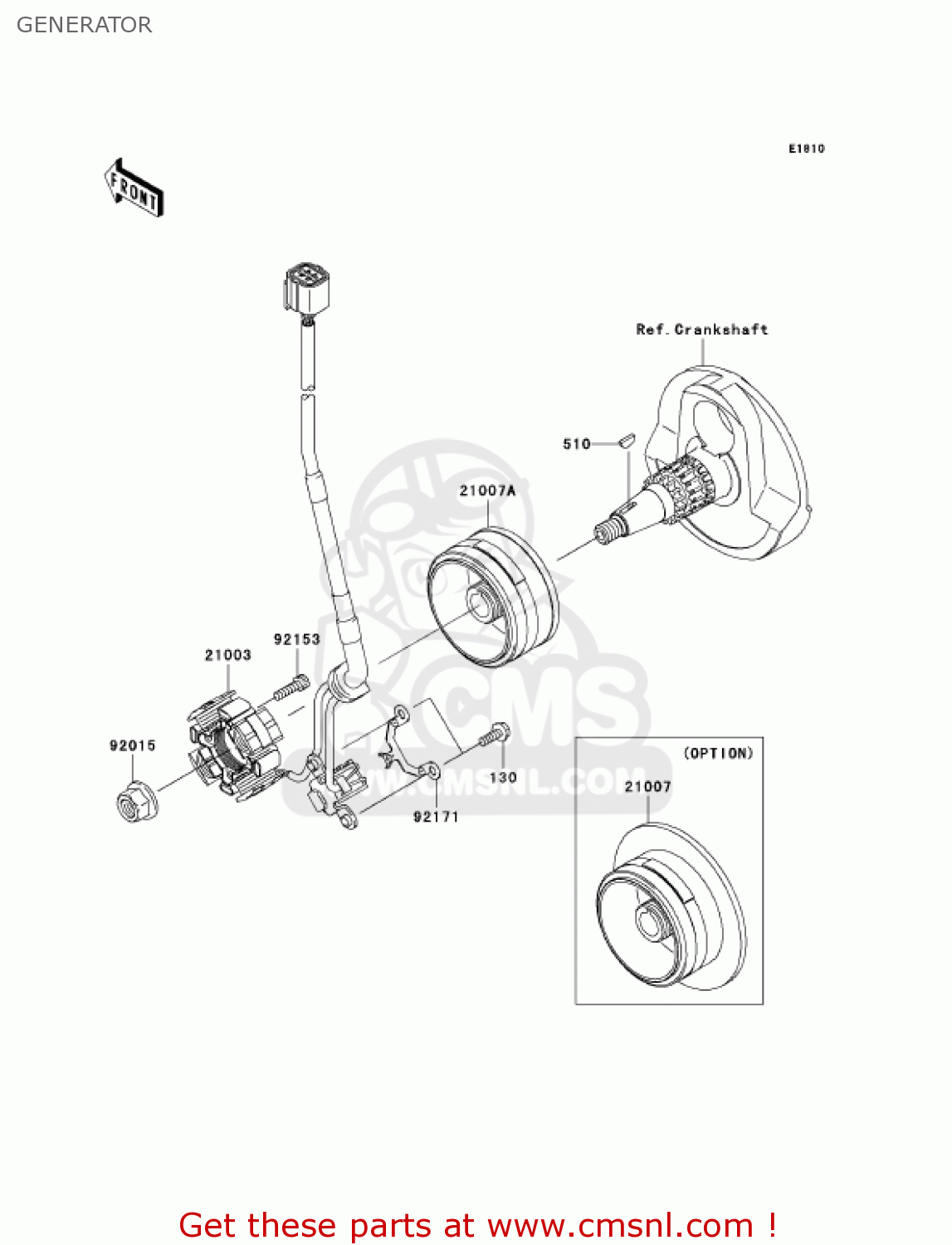 GENERATOR KX450D6F KX450F 2006 USA CANADA