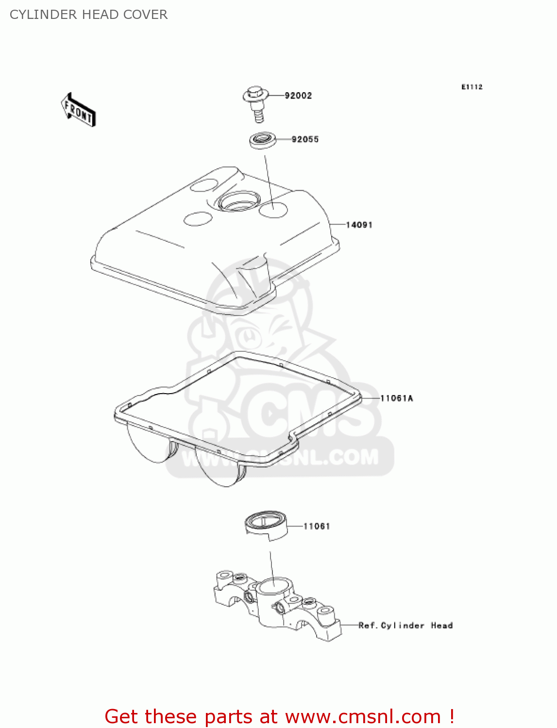 CYLINDER HEAD COVER KX450D6F KX450F 2006 USA CANADA
