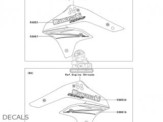 DECALS - KX450D6F KX450F 2006 USA CANADA