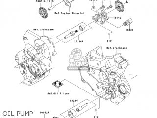 OIL PUMP - KX450D6F KX450F 2006 USA CANADA