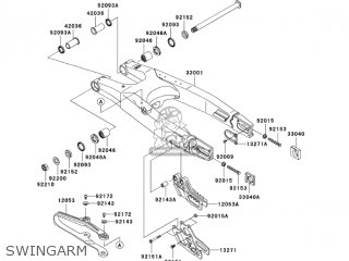 SWINGARM - KX450D6F KX450F 2006 USA CANADA