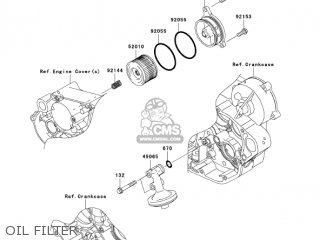 OIL FILTER - KX450D6F KX450F 2006 USA CANADA