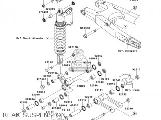 REAR SUSPENSION - KX450D6F KX450F 2006 USA CANADA