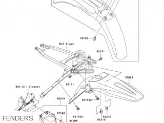 FENDERS - KX450D6F KX450F 2006 USA CANADA