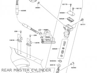 REAR MASTER CYLINDER - KX450D6F KX450F 2006 USA CANADA