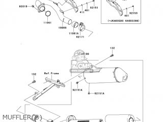 MUFFLER(S) - KX450D6F KX450F 2006 USA CANADA