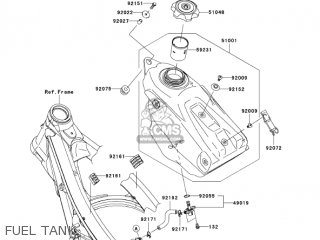 FUEL TANK - KX450D6F KX450F 2006 USA CANADA