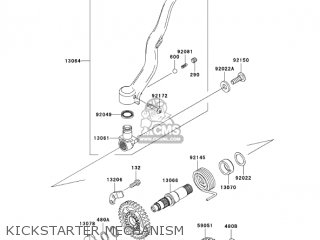 KICKSTARTER MECHANISM - KX450D6F KX450F 2006 USA CANADA