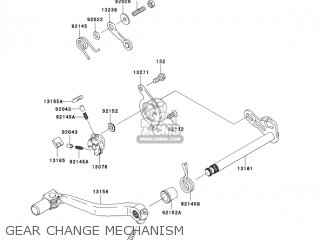 GEAR CHANGE MECHANISM - KX450D6F KX450F 2006 USA CANADA