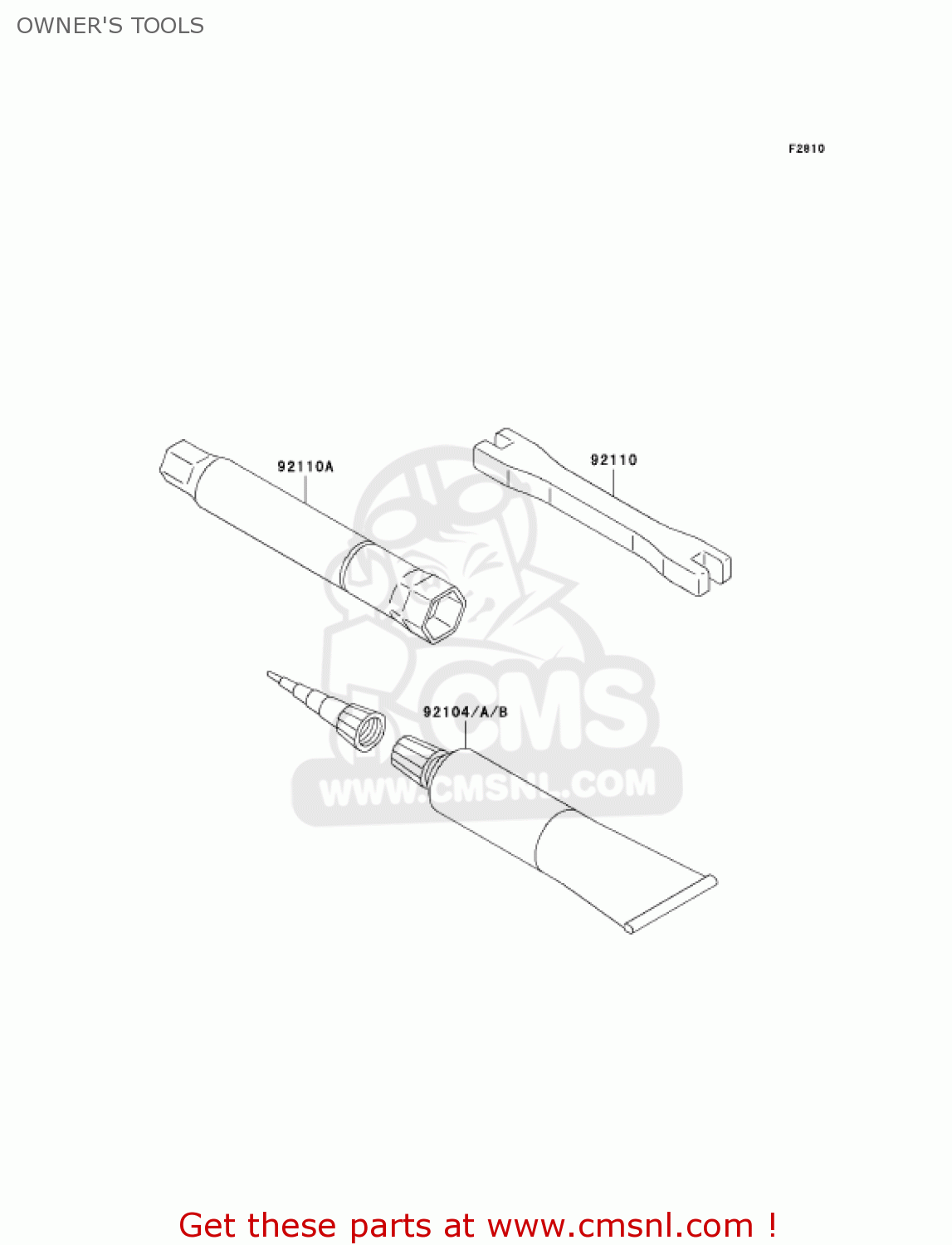 OWNER'S TOOLS KX450D7F KX450F 2007 USA CANADA