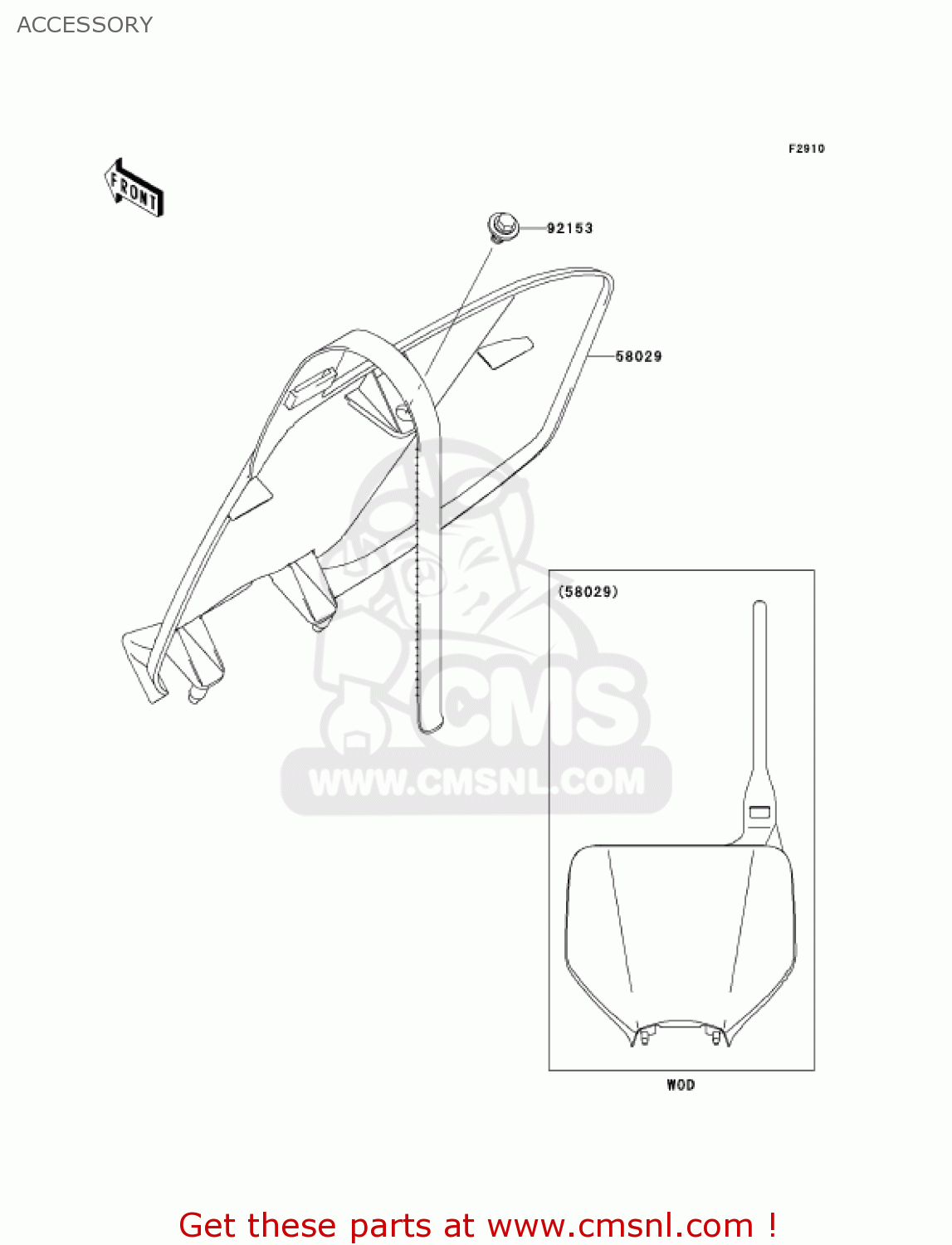 ACCESSORY KX450D7F KX450F 2007 USA CANADA