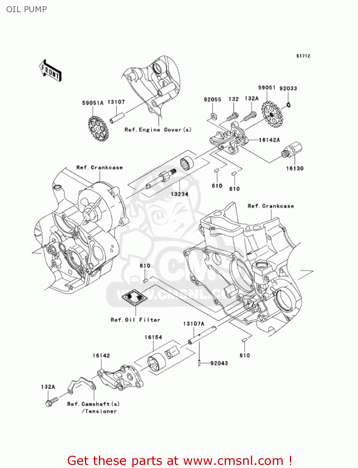 OIL PUMP KX450D7F KX450F 2007 USA CANADA