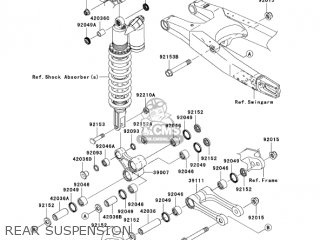 REAR SUSPENSION - KX450D7F KX450F 2007 USA CANADA