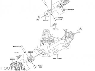 FOOTRESTS - KX450D7F KX450F 2007 USA CANADA