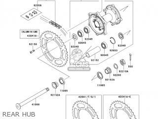 REAR HUB - KX450D7F KX450F 2007 USA CANADA