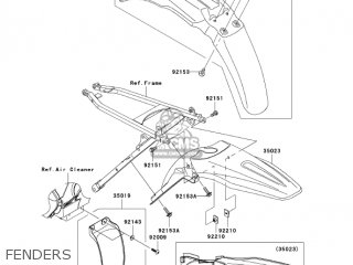 FENDERS - KX450D7F KX450F 2007 USA CANADA