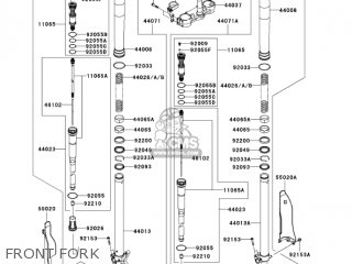 FRONT FORK - KX450D7F KX450F 2007 USA CANADA
