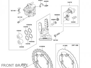 FRONT BRAKE - KX450D7F KX450F 2007 USA CANADA